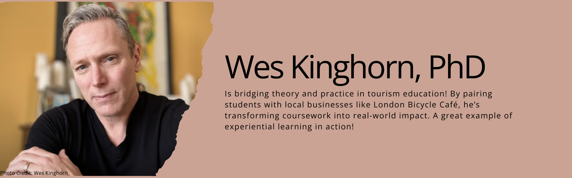 Photo of Wes Kinghorn interview about experiential learning